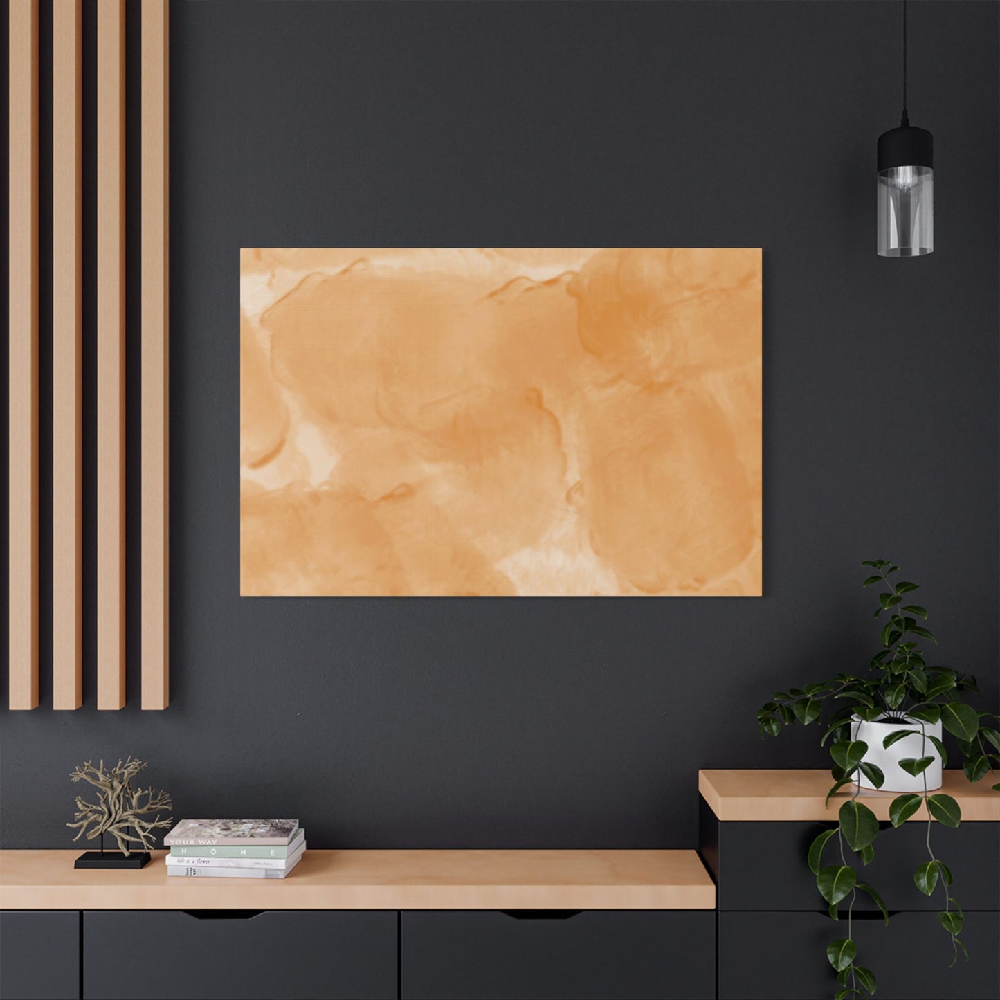 No. 59 Abstract Art "Big peach wigglies" - Home Decor Wall Art