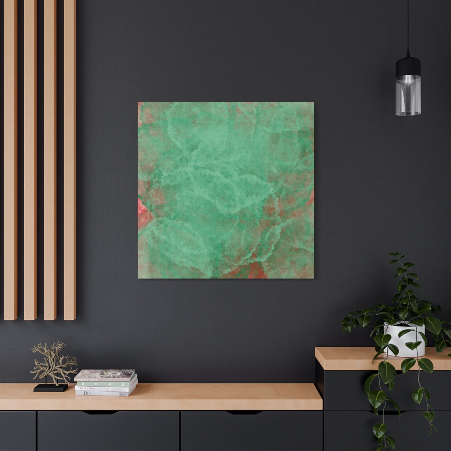 No. 7 Abstract Art "Turquoise circles" - Home Decor Wall Art