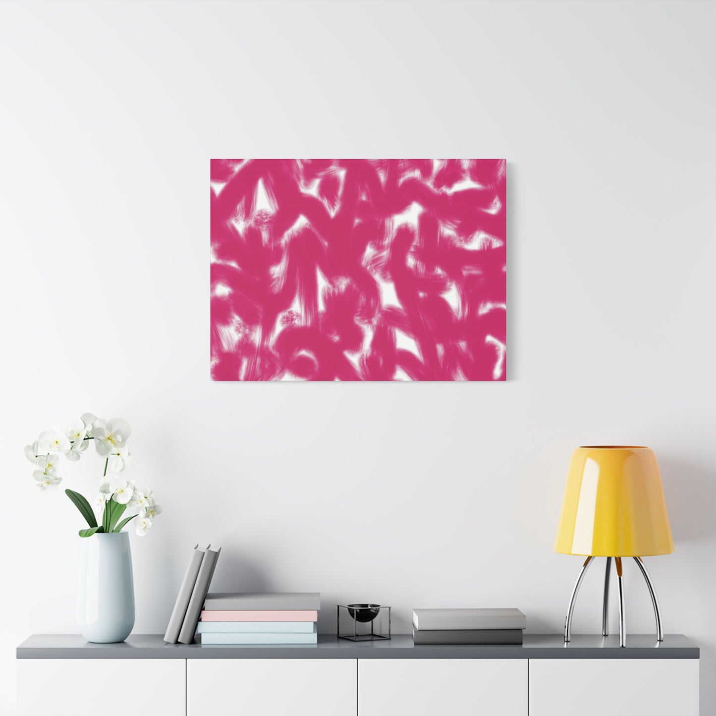 No. 3 Abstract Art - “Hot pink wigglies” - Home Decor Wall Art for Modern Living