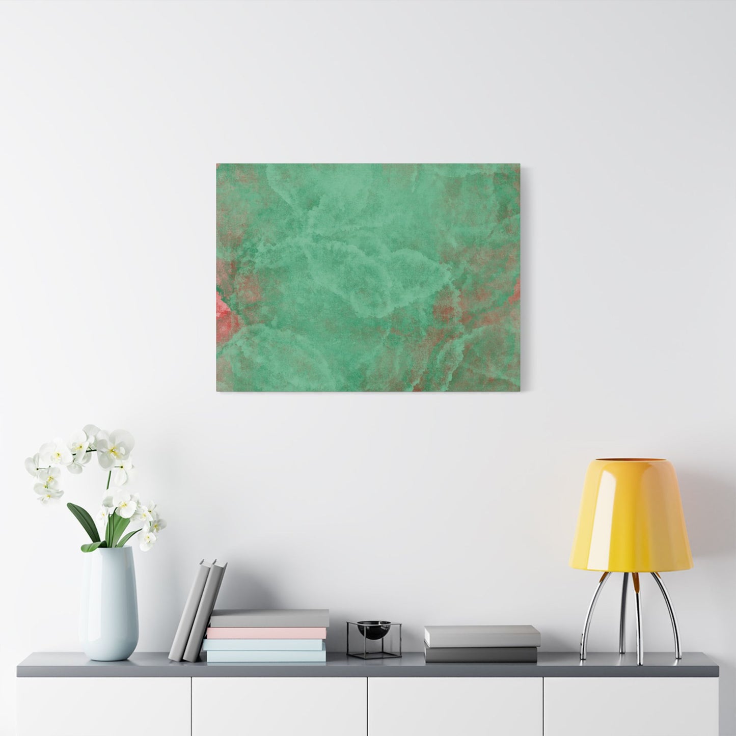 No. 7 Abstract Art "Turquoise circles" - Home Decor Wall Art