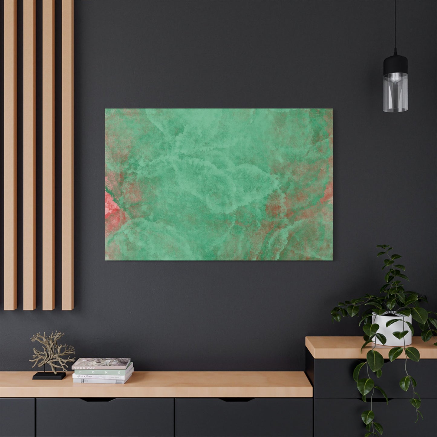 No. 7 Abstract Art "Turquoise circles" - Home Decor Wall Art