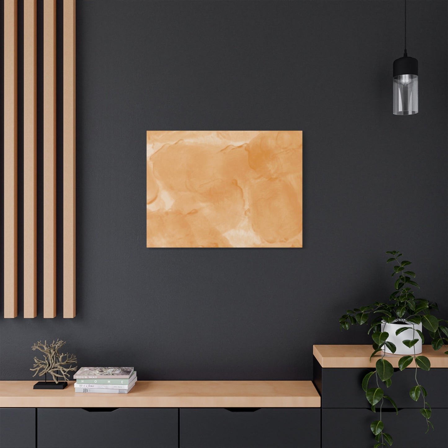 No. 59 Abstract Art "Big peach wigglies" - Home Decor Wall Art