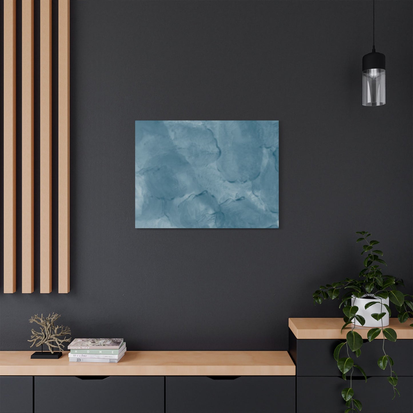 No. 28 Abstract Art "Blue bubblies" - Home Decor Wall Art