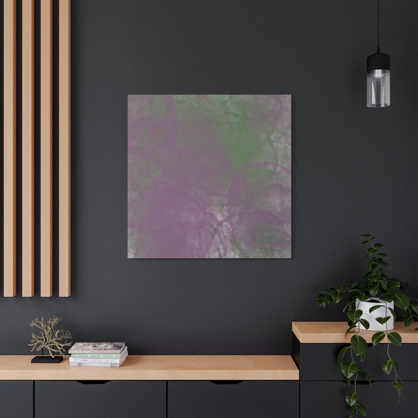 No. 4 Abstract Art - “Purple Circles” - Home Decor Wall Art for Modern living
