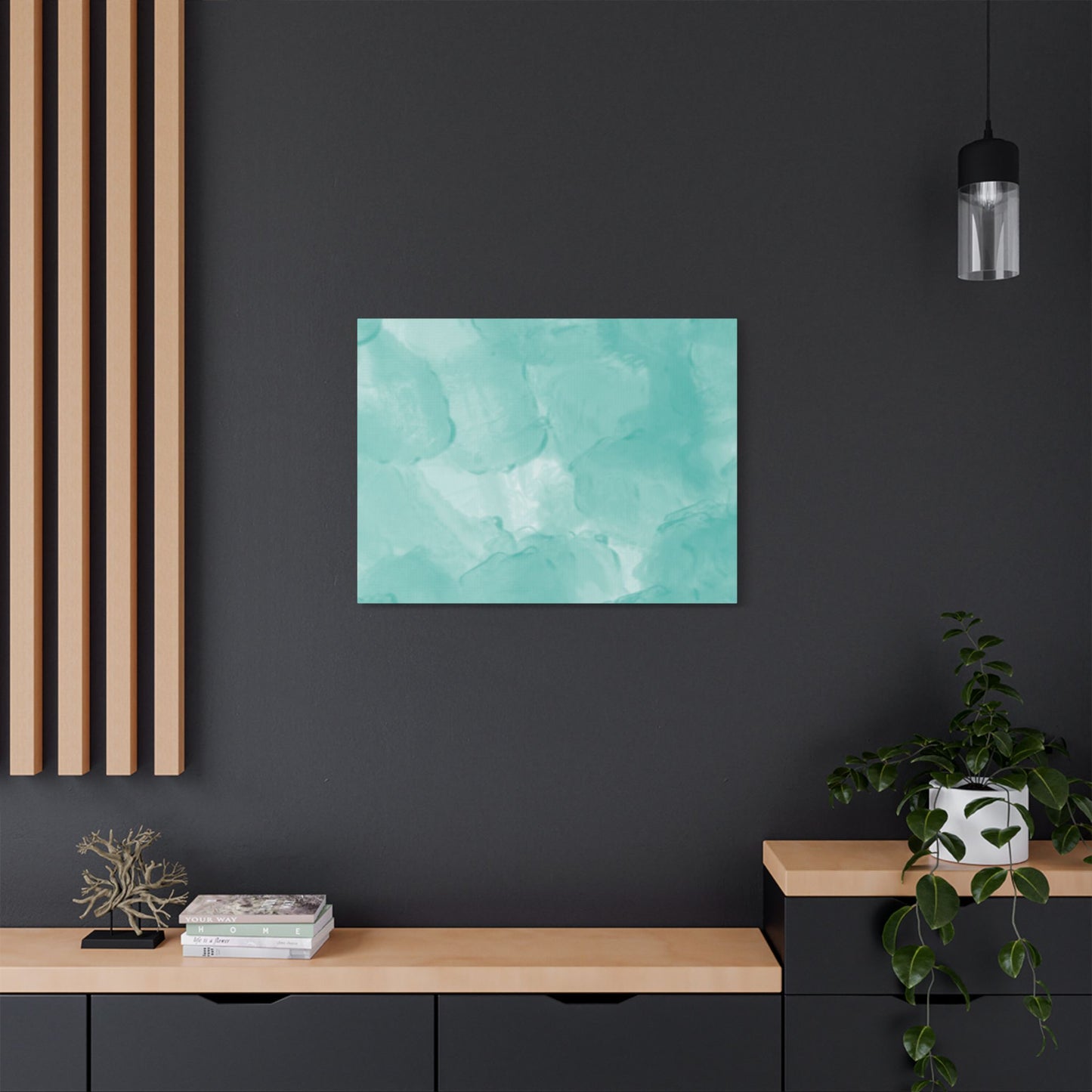 No. 49 Abstract Art "Light blue bubblies" - Home Decor Wall Art