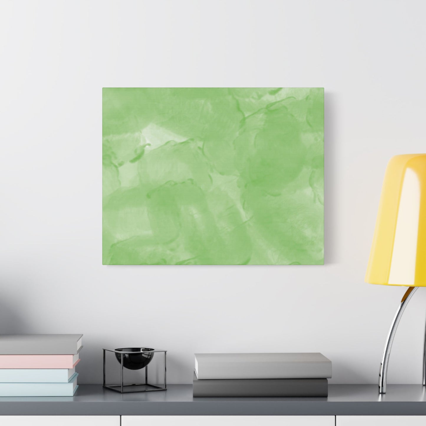 No. 57 Abstract Art "Big light green bubblies" - Home Decor Wall Art