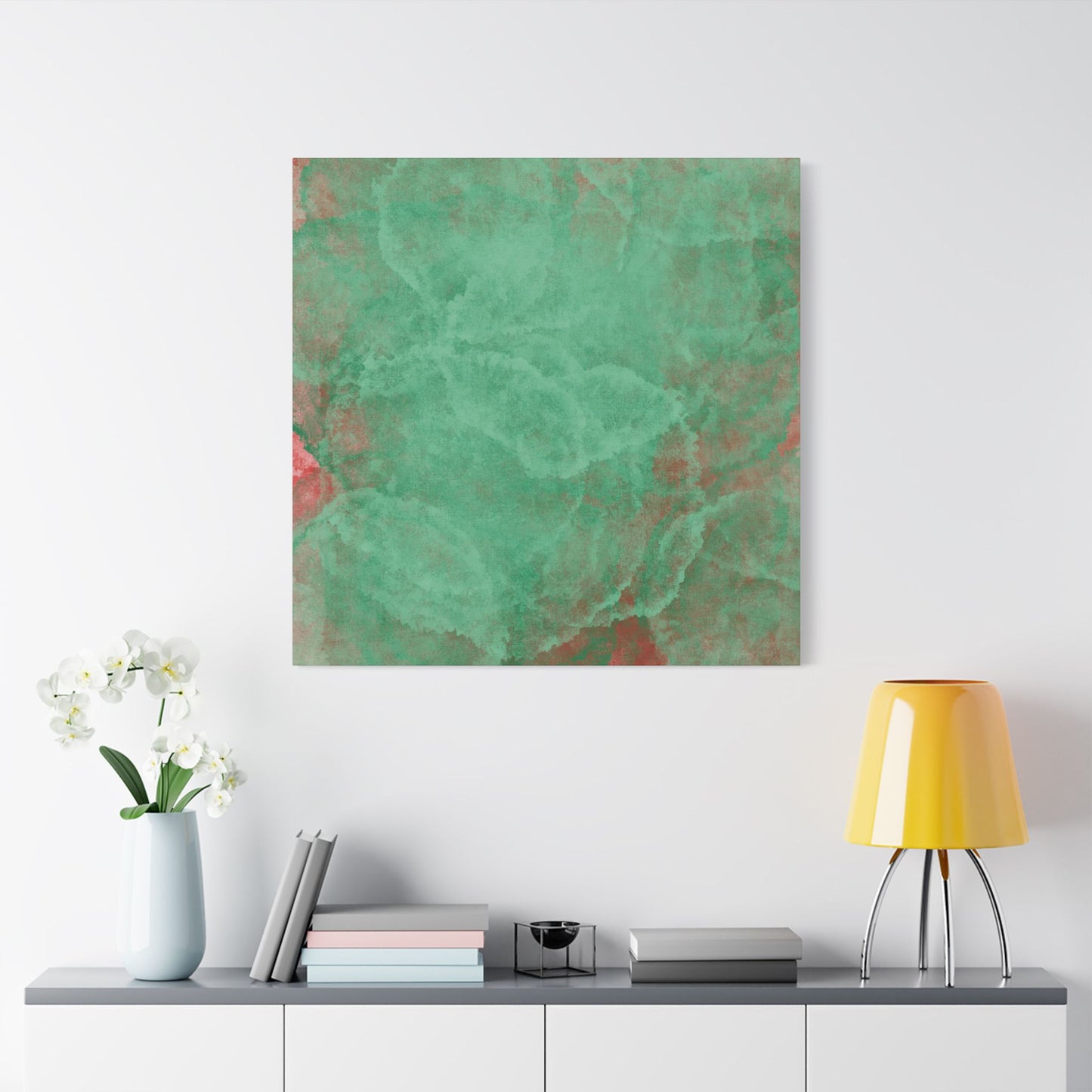 No. 7 Abstract Art "Turquoise circles" - Home Decor Wall Art