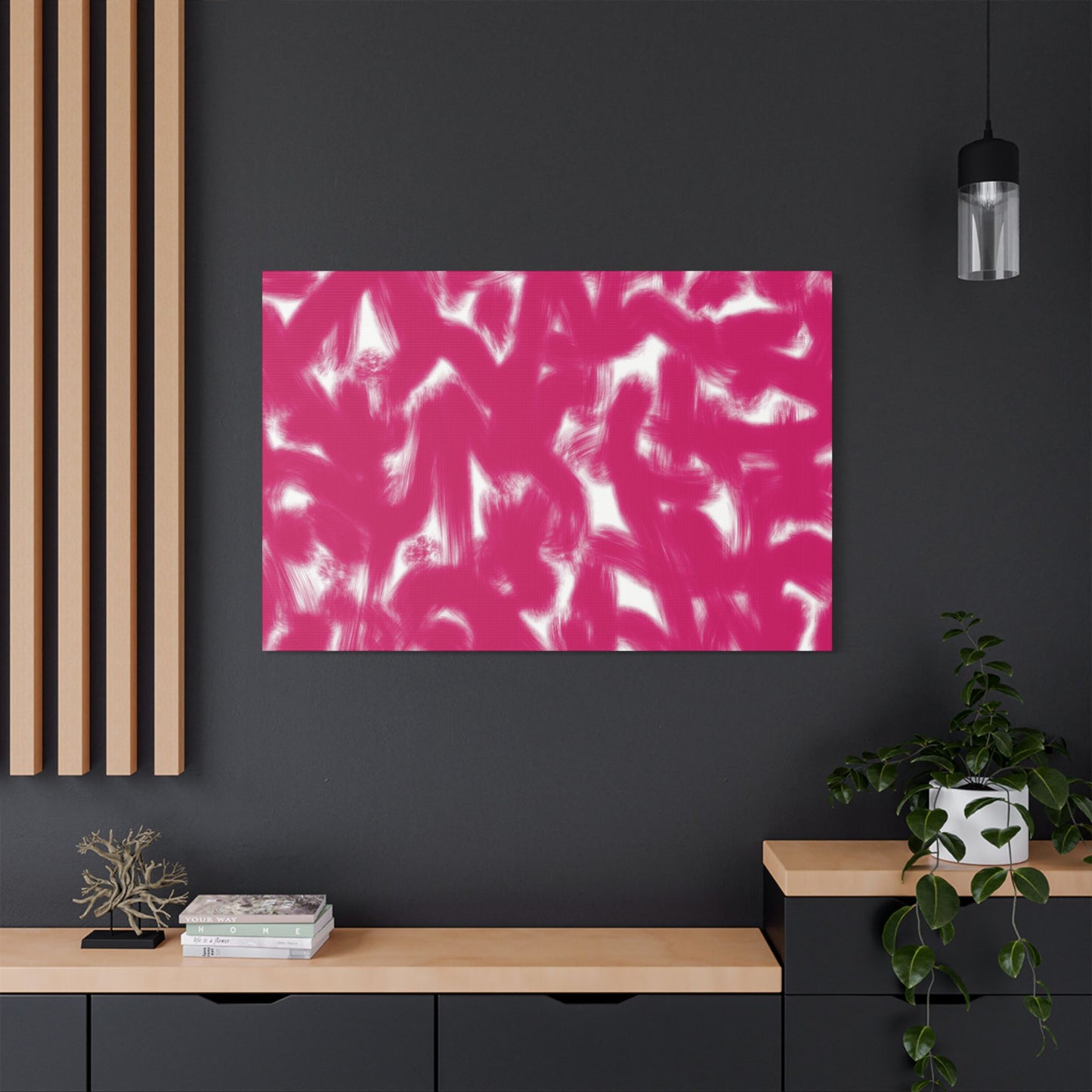 No. 3 Abstract Art - “Hot pink wigglies” - Home Decor Wall Art for Modern Living