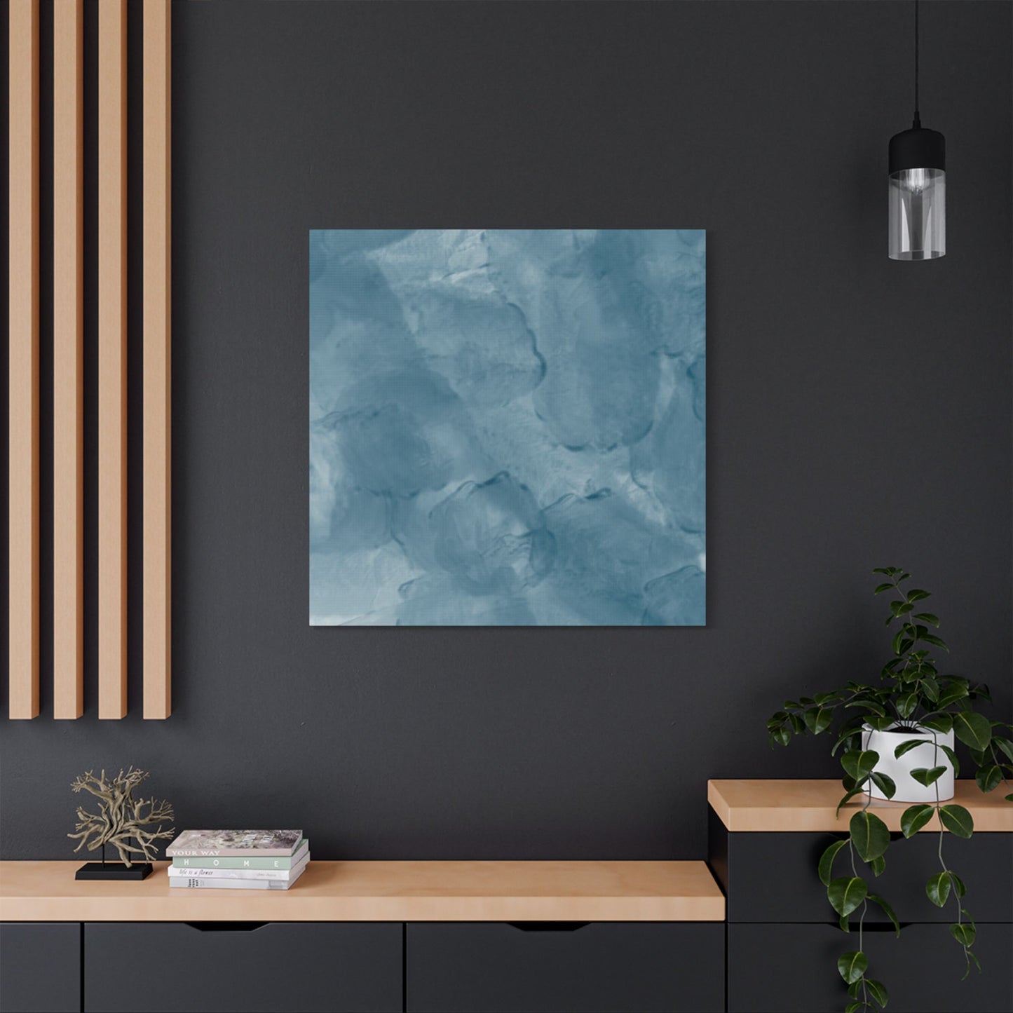 No. 28 Abstract Art "Blue bubblies" - Home Decor Wall Art