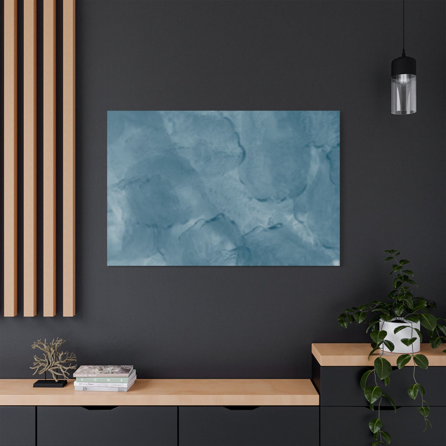 No. 28 Abstract Art "Blue bubblies" - Home Decor Wall Art