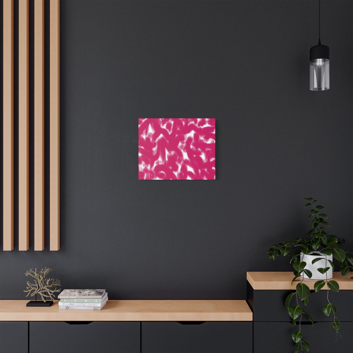 No. 3 Abstract Art - “Hot pink wigglies” - Home Decor Wall Art for Modern Living