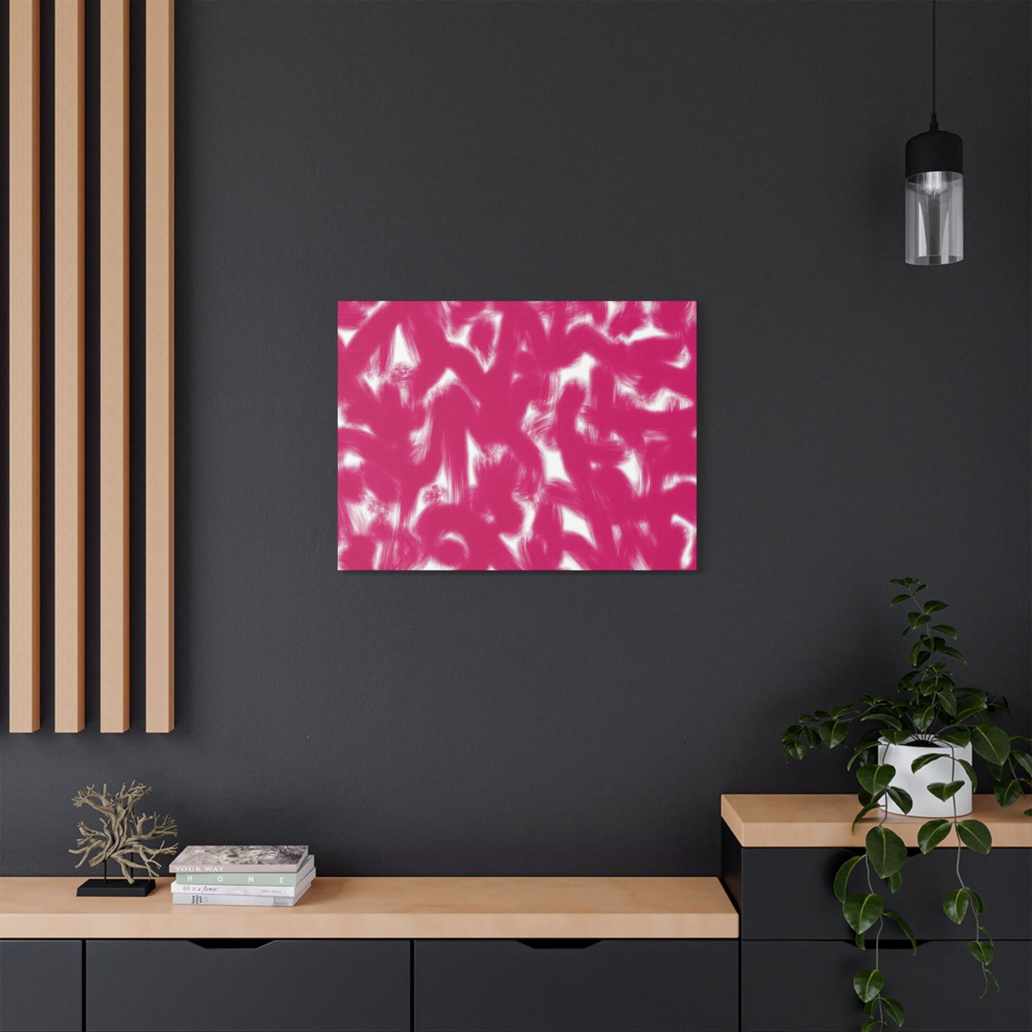 No. 3 Abstract Art - “Hot pink wigglies” - Home Decor Wall Art for Modern Living