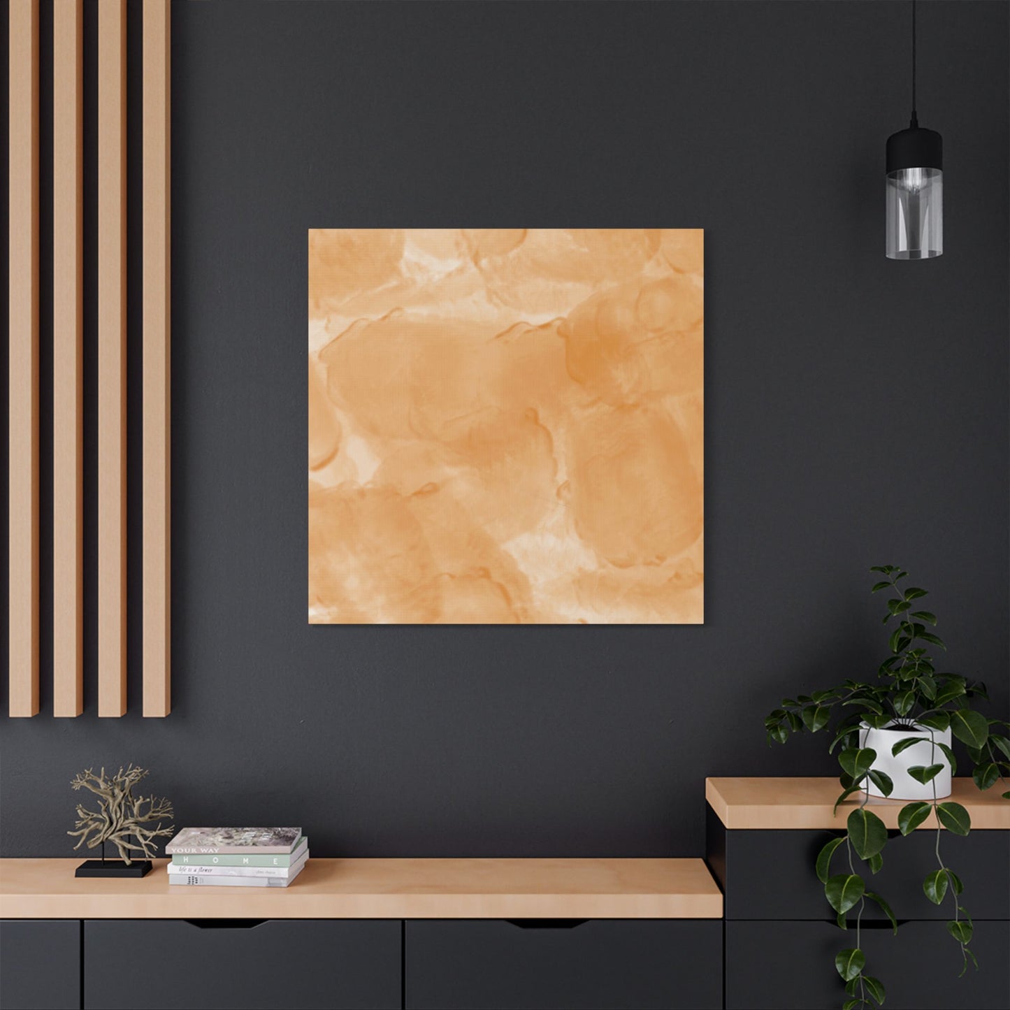 No. 59 Abstract Art "Big peach wigglies" - Home Decor Wall Art