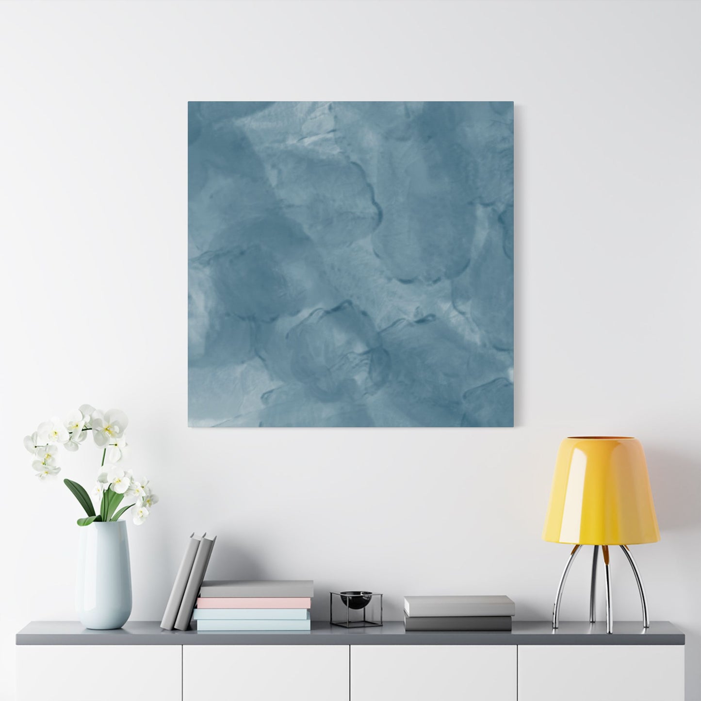 No. 28 Abstract Art "Blue bubblies" - Home Decor Wall Art
