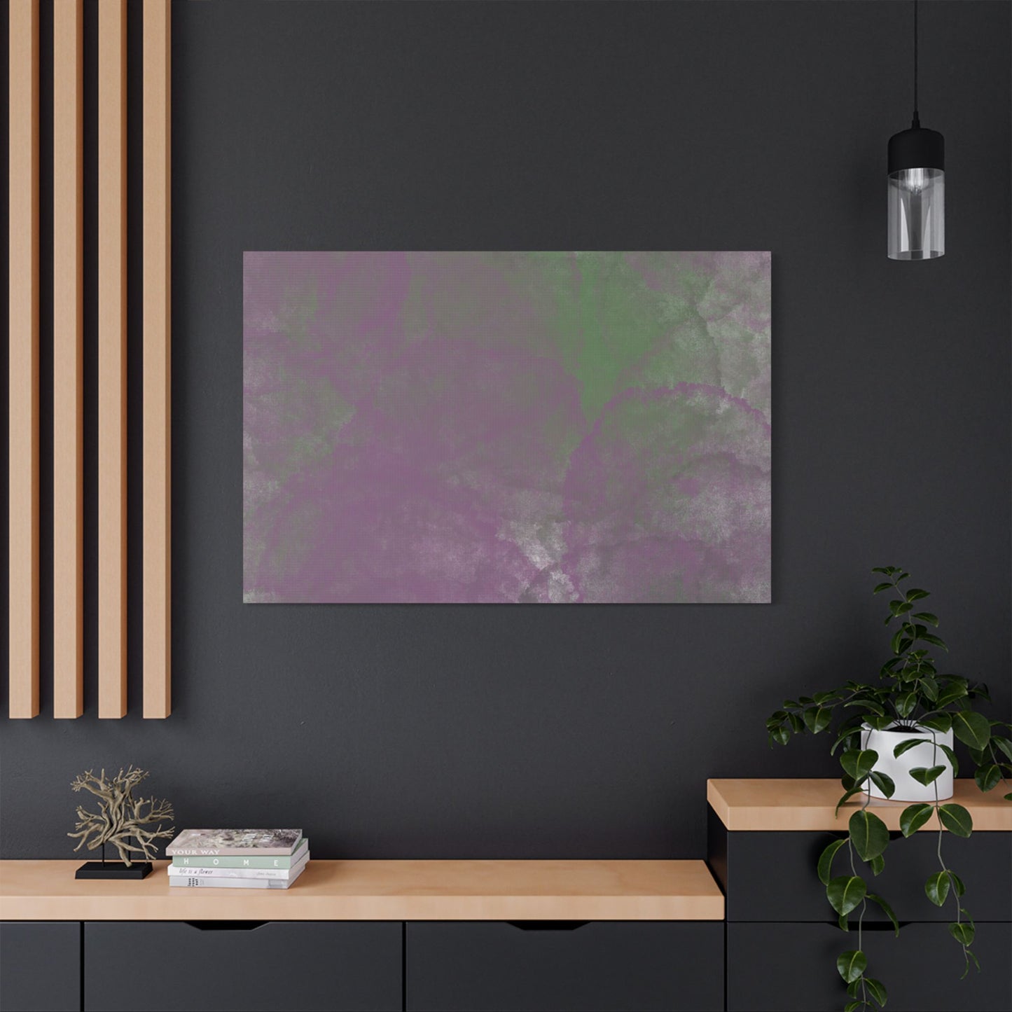 No. 4 Abstract Art - “Purple Circles” - Home Decor Wall Art for Modern living